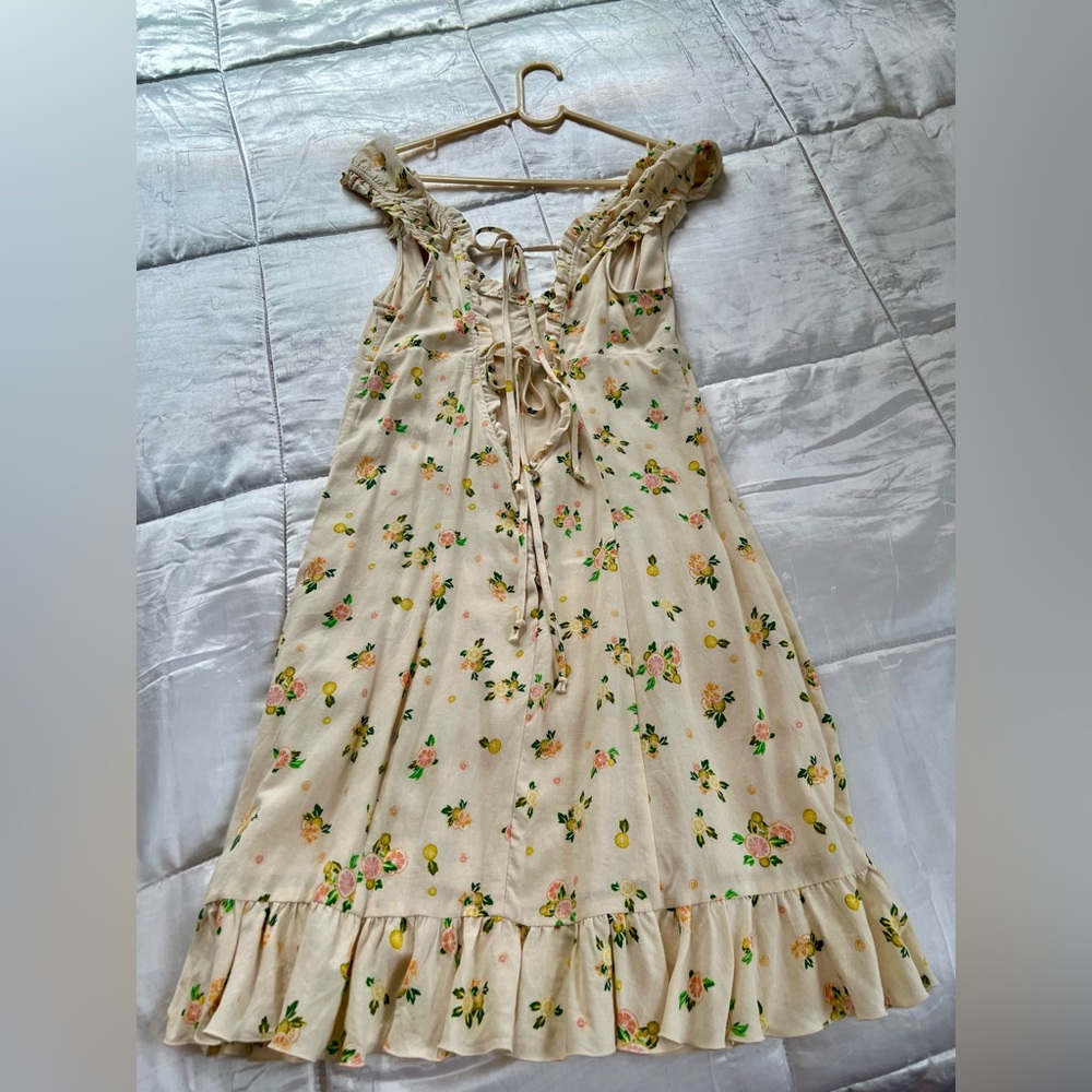 Free People Like a Lady Printed Mini Dress – Size Small, Linen Blend - Picture 10 of 16